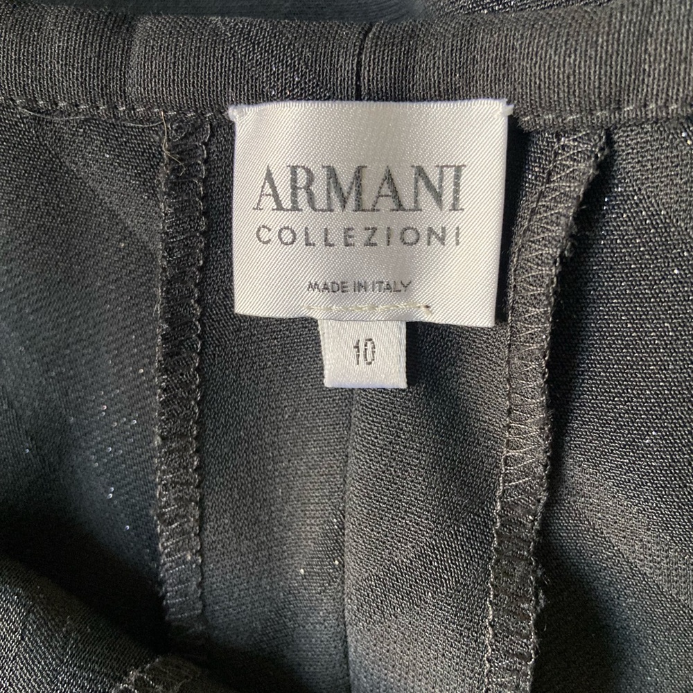 Armani Collection Black W/ Silver Thread Pants - image 7